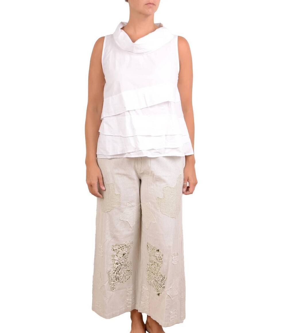 NEW TULIP CLOTHING arabella pant in sage stripe